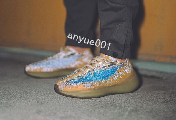 

new kanye west shoes 380 v3 380s alien wave runner white black clay zebra blue oat reflective running shoes desinger sneakers trainers box