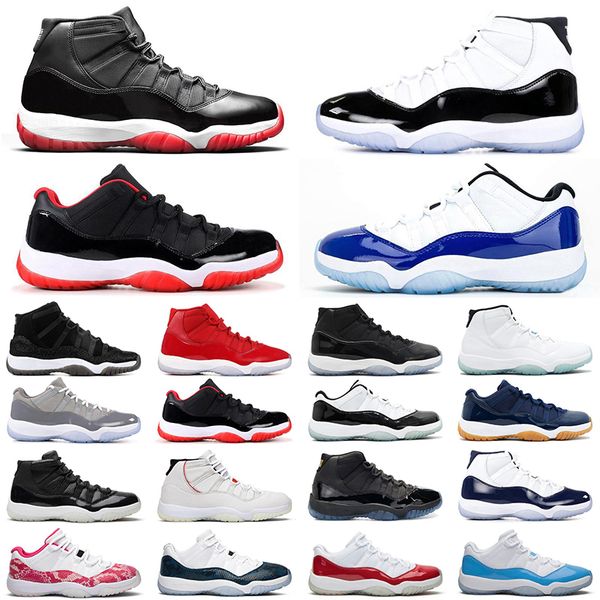 

new bred 11 men women basketball shoes 11s low cut concord metallic silver legend blue gym red cap and gown mens trainer sneakers