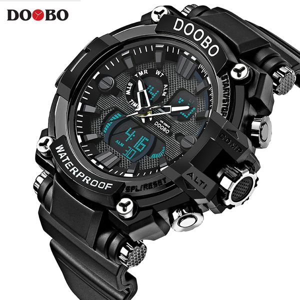 

new sport watch men famous electronic led digital wrist watch male clock for man relogio masculino, Slivery;brown