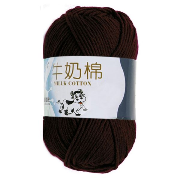 

new 1 group milk cotton wool yarn for hand knitting soft(brown)line rough about 2.5mm, Black;white