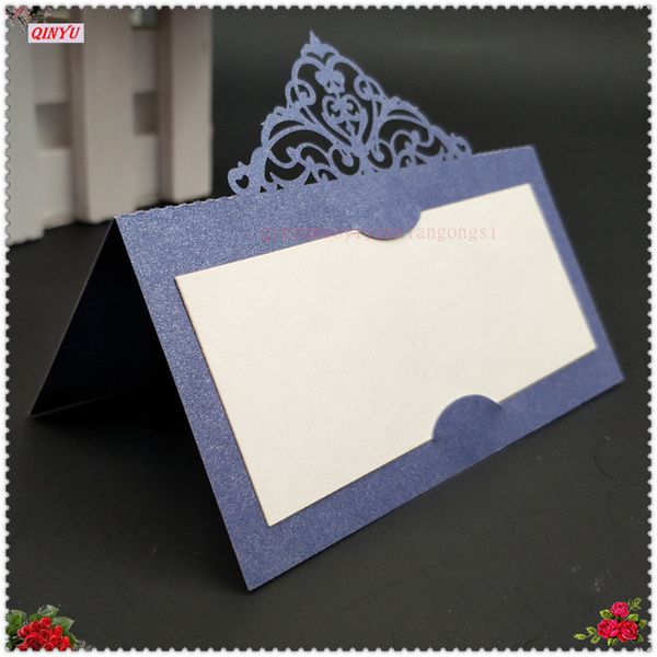 

100pcs/lot laser cut place name cards wedding cards party elegant decorative table seat decoration guest card 6z-sh873