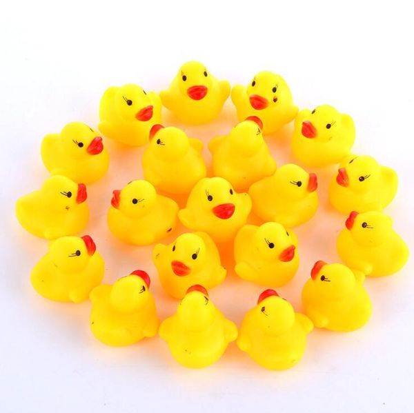 

baby bath water duck toy sounds mini yellow rubber ducks bath small duck toy children swiming beach gift lxl493-a