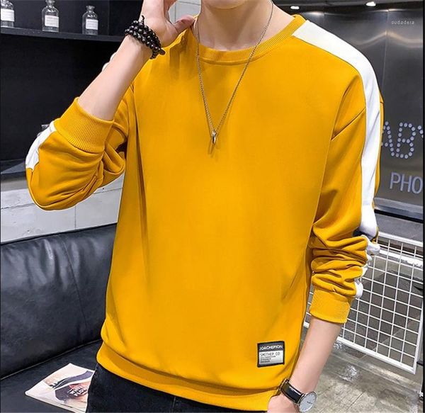 

pullover regular length sweatshirts striped print mens o neck designer hoodies spring long sleeve hoodies mens, Black