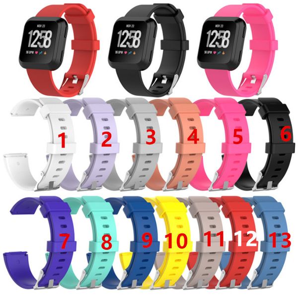 

silicone replacement straps for fitbit versa / versa lite watch intelligent neutral classic bracelet wrist strap band 13 colors dhl