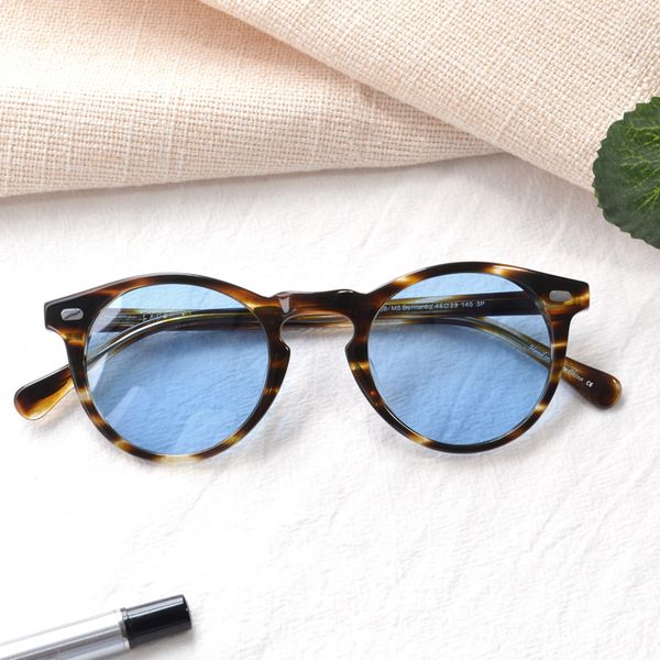 

erd round handmade acetate retro polarized sunglasses frames for men women summer fashion eyeglasses vintage glasses, White;black