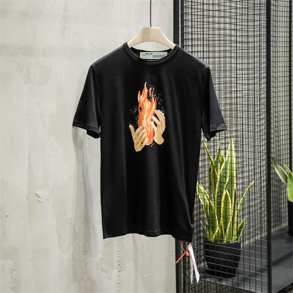 

модные платья летняя мужская одежда мужские футболки с принтом летние хлопчатобумажные футболки скейтборд хип-хоп street wear футболки. q23, White;black