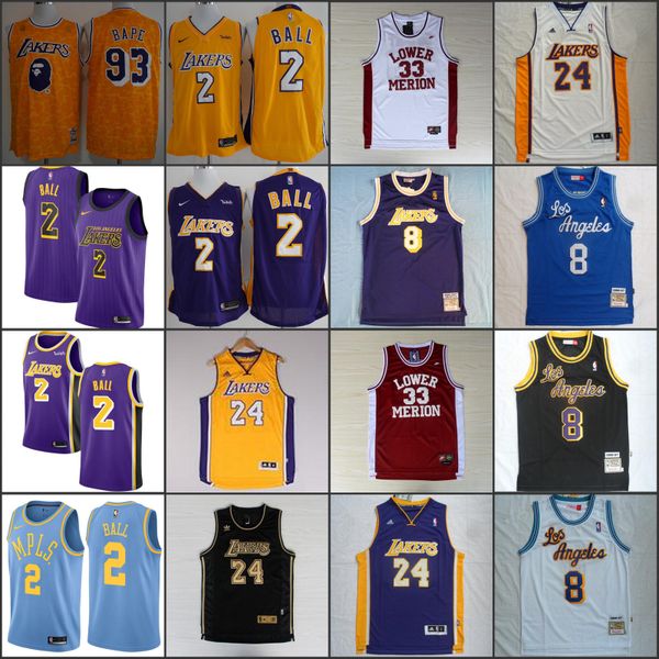 

los angeles lakers 8 kobe bryan 33 kareem abdul jabbar ball 93 bape 24 kobe bryant nba jerseys