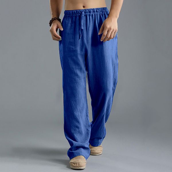 

men's casual baggy sports trousers 2020 summer new loose wide legs beach holiday yoga jogging pants plus size, Black