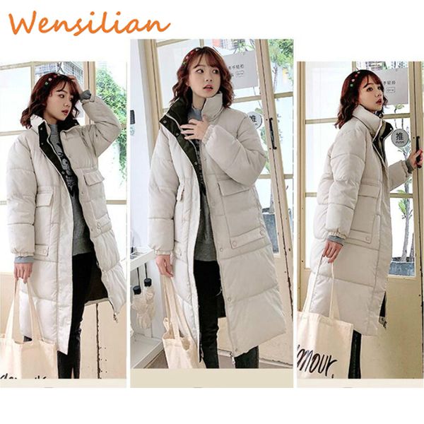 

parka women hooded ladies long coats oversize down jacket mid-long women winter thick jacket yellow coat winter clothing, Black