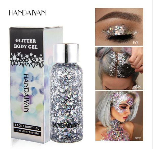 

handayan eye glitter hair body face glitter gel art flash heart loose sequins cream for festival glitter decoration party festival