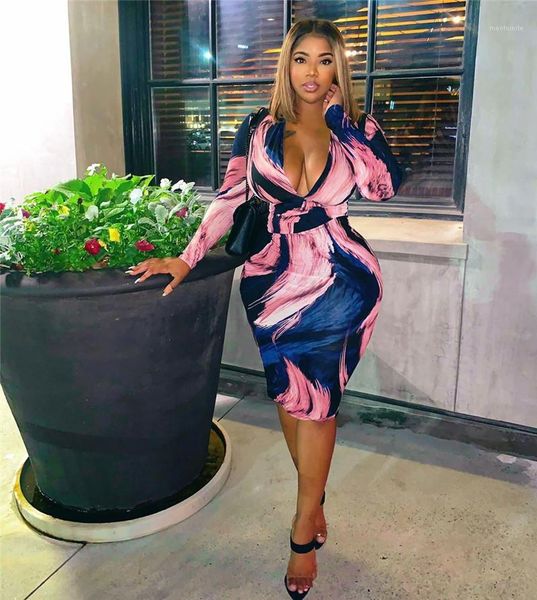 

платья sexy v шеи длина колена нерегулярное printed bodycon платья женщина конструктора класса люкс одежда sping casual, Black;gray