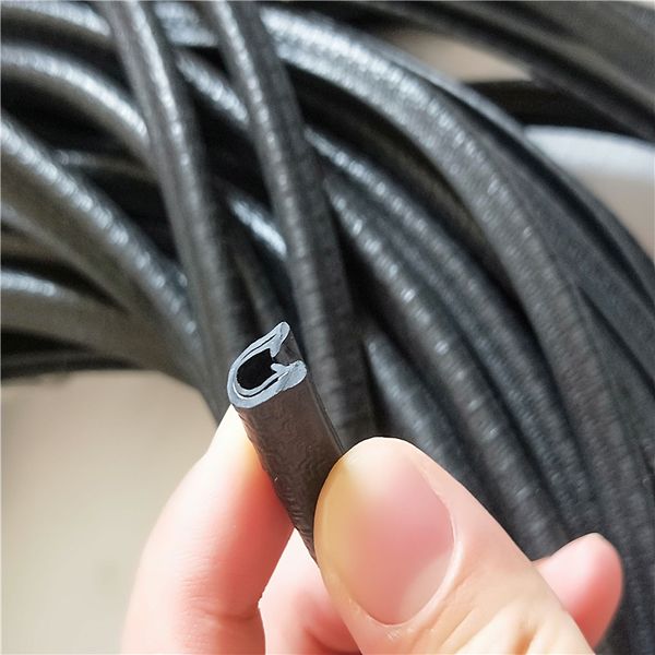 

3m u style sealing strip rubber edge trim black protector strip guard pillar noise w/ metal inside car styling seal
