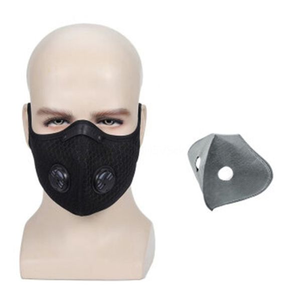 

50 1pcs round square three-layer non-woven air breathable dustproof waterproof mask s plxu #qa870, Black