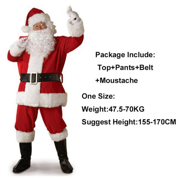 

взрослый костюм санта-клауса для мужчин новогоднее платье санта-клауса для женщин необычные рождественские представления одежда косплей рожд, Black;red