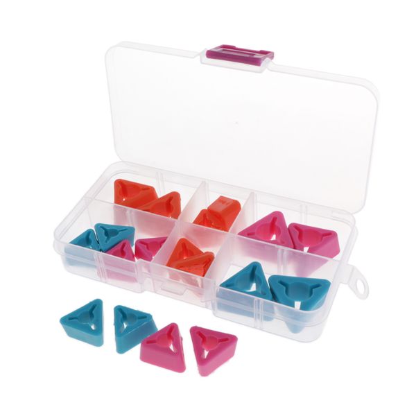 

18pcs lid knitting needles stitch protectors plugs shape, Black;white