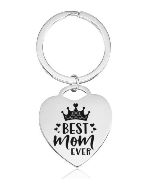 

remember i love you mom""mom ever" key rings stainless steel heart pendant key chain mother's day gift thanksgivin, Slivery;golden
