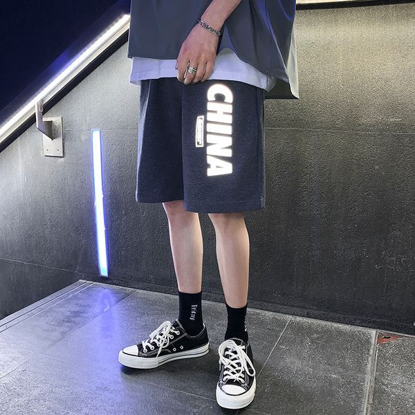 

shorts male influx of korean fashion movement loose pants five pants ins tide brand summer wild casual pants 5 points, White;black