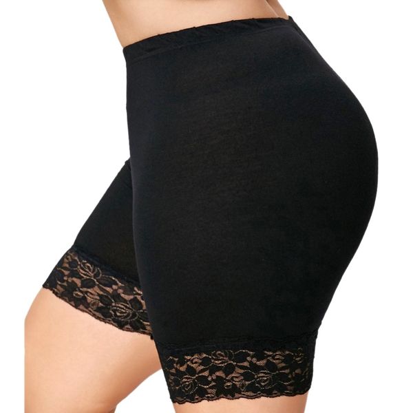 

women soft cotton seamless safety short pants summer under skirt shorts ice silk breathable short tights plus size sale, Black;pink