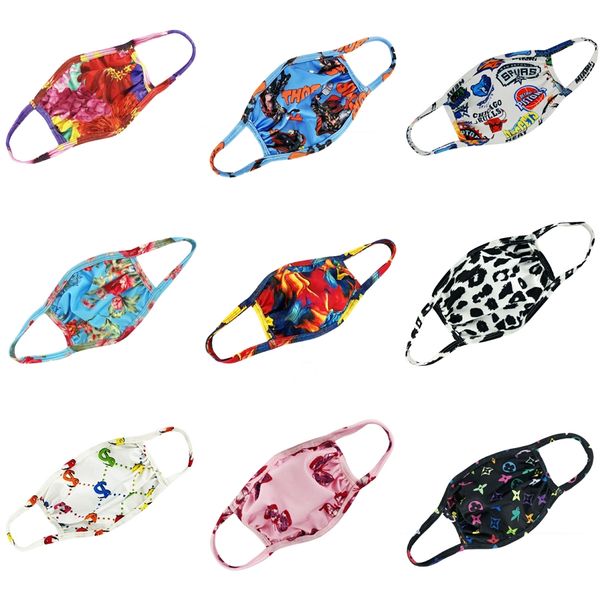 

reusable washable cotton face mask ear loop digit printed designer printed face mask soft muffle anti dust mask fy9121 #412, Black