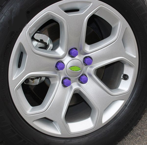 

car tire screw cap silicone sleeve exterior trim modification 17 19 21 inch applicable tire protection cover car decoration