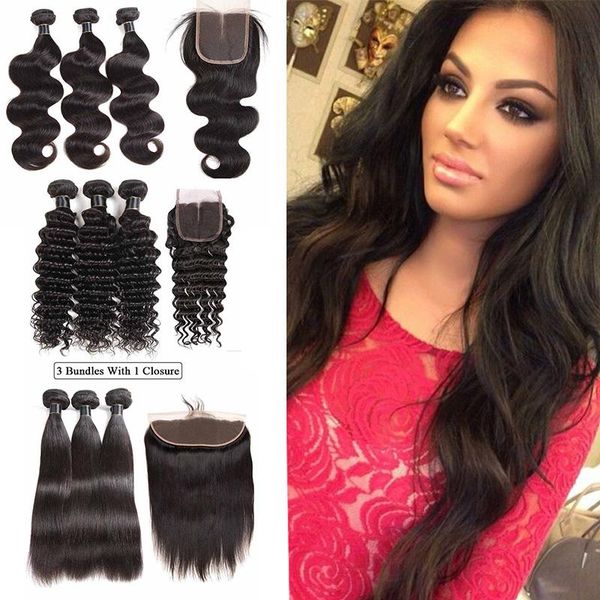 Water Wave Deep Wave Cheap Brazilian Kinky Curly Human Hair 3