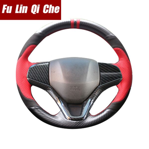 

ручной сшиты рулевое колесо автомобиля крышки diy авто интерьер аксессуары для fit 2014 2015 2016 2017 2018 2019