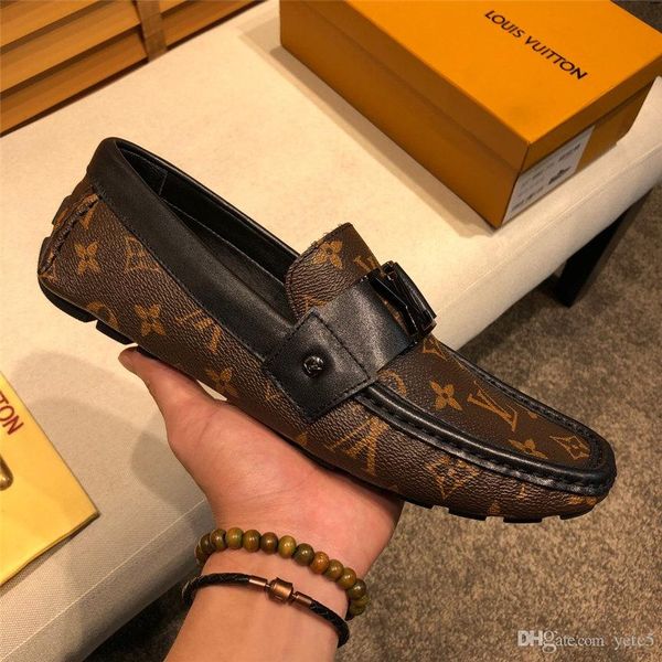 

19fw new loafers shoes for men genuine shoes men outdoor soft men casual shoes mocasines hombre driving yecq7, Black