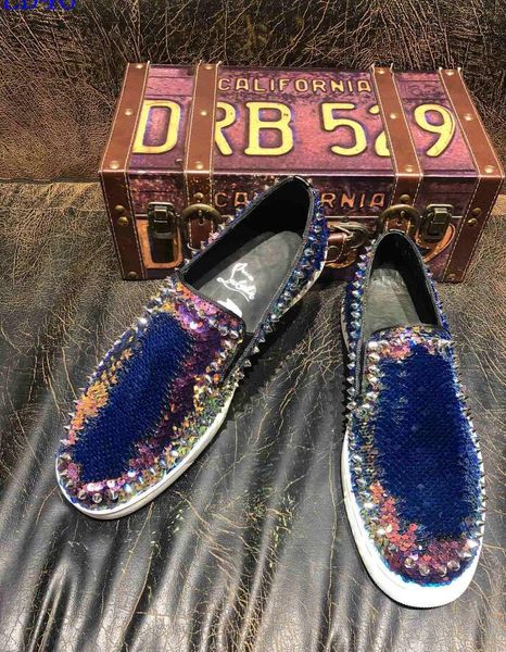 

ad15 new christian luxury louboutin bottom red bottoms studded spikes brand cl mens casual shoes men women party lover sports sneakers, Black