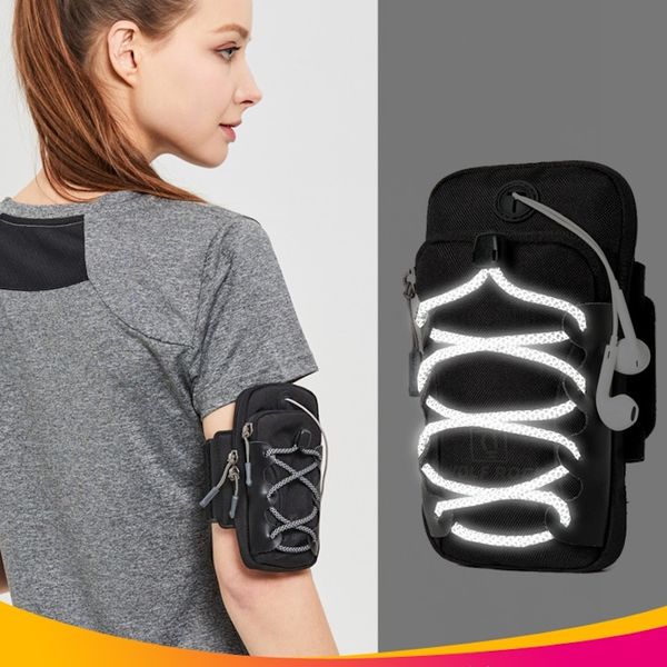 

outdoor sports bag fitness arm bag 2020 new luminous running belt mini purse phone running bags arm