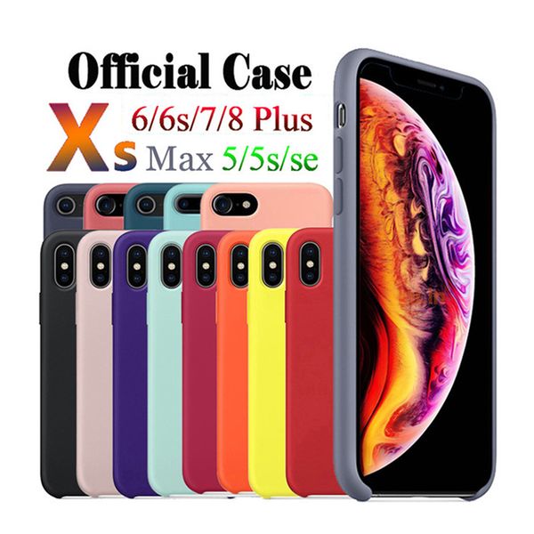 

Have LOGO Original Silicone Cases For iPhone 6 6S 7 8 Plus Liquid Silicone Case Cover For iPhone X XR XS Max With logo Retail Package
