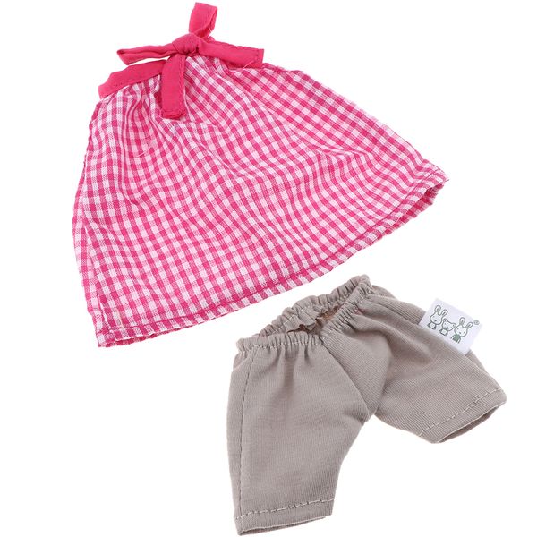 

2 pieces 1/4 bjd short sleeve sweater and short pants for 40-49cm dolls or toys changing decor