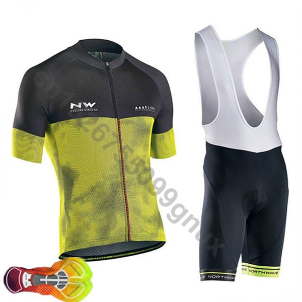 

2020 nw pro team cycling jersey set ropa ciclismo bicycle cycle clothing mallot ropa ciclismo bike clothes bib shorts 16d gel, Black;blue