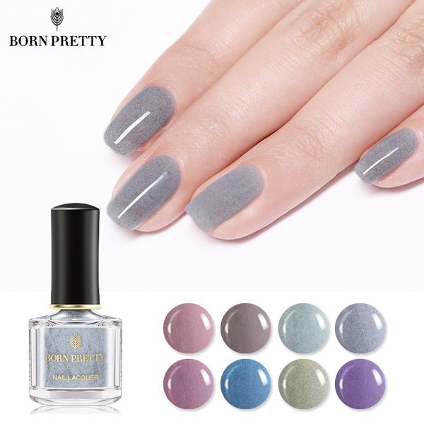

born pretty dense fog purple color nail polish 6ml colorful glitter nail art varnish manicure design