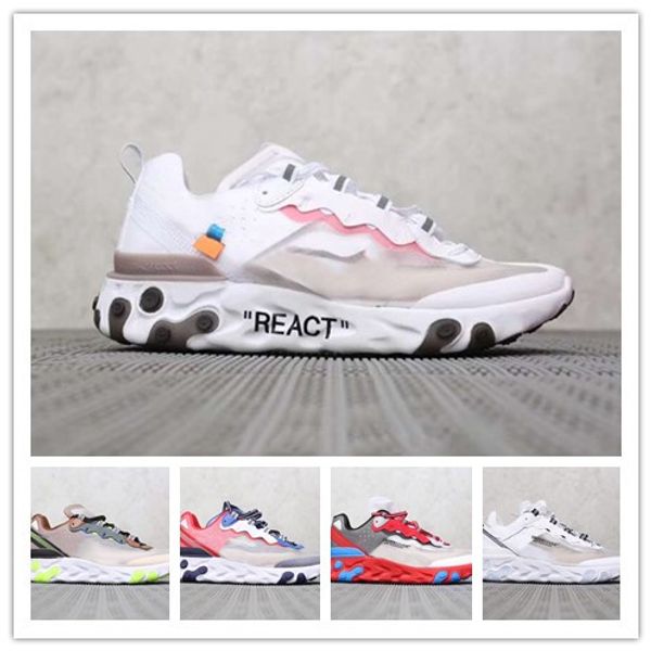

men women reacts element 87 undercover running shoes designer 87s thea mesh breathable chaussure homme sneakers sports trainers shoe