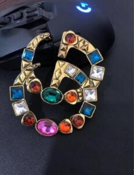 

Горячего Кристалл Кристалл Большой Брошь женщины Буква G Конструктор Брошь костю