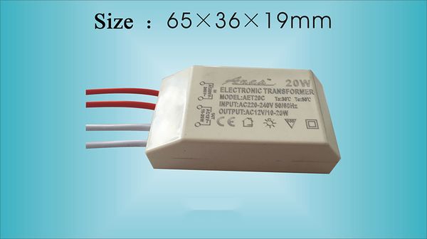 

20W 40W 60W 80W Dimmable Electronic Transformer AC12V for Quartz Lamp Halogen Lamp Crystal Light Bulbs Environmental Protection PC Shell