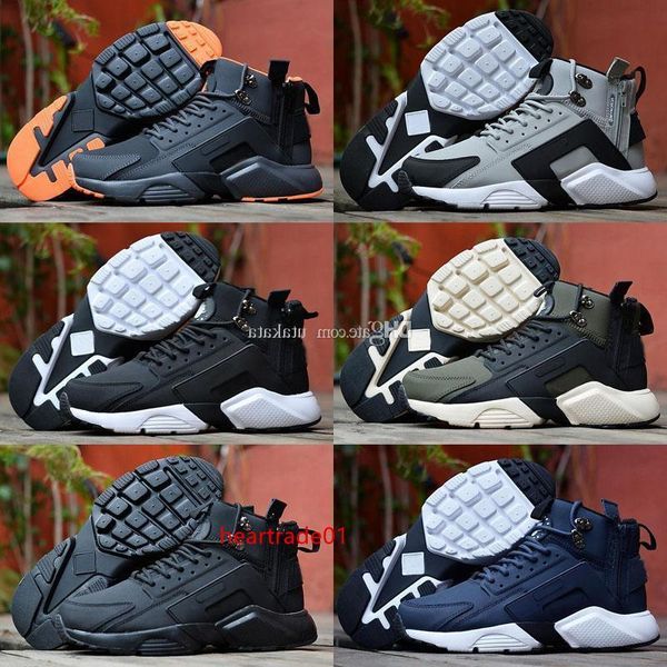 

boxhuarache with 6 x acronym city mid leather huaraches running shoes men huraches sneakers hurache zapatos size 7-11
