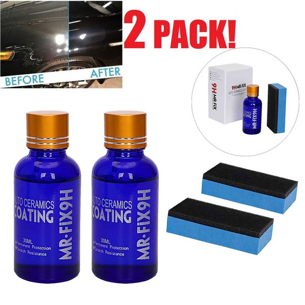 

2pcs 9h car oxidation liquid ceramic coat super hydrophobic glass coating set polysiloxane and nano materials paint care m29