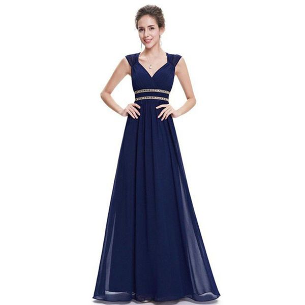 

dressv dark blue v neck crystal elegant evening dress a line sleeveless wedding party formal dress evening dresses, White;black