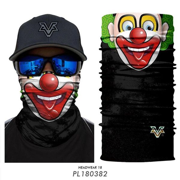 

3d joker seamless bandana scarfs camouflage skull japanese outdoors cycling headband usa flag clown bicycle magic bandana, Black