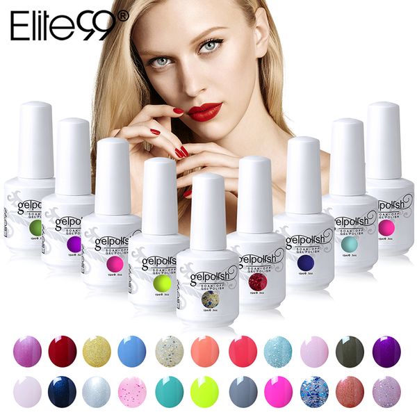

elite99 15ml soak off gel nail polish long lasting uv gel varnishes nail art gelpolish pick 10pieces from 539 gorgeous colors, Red;pink