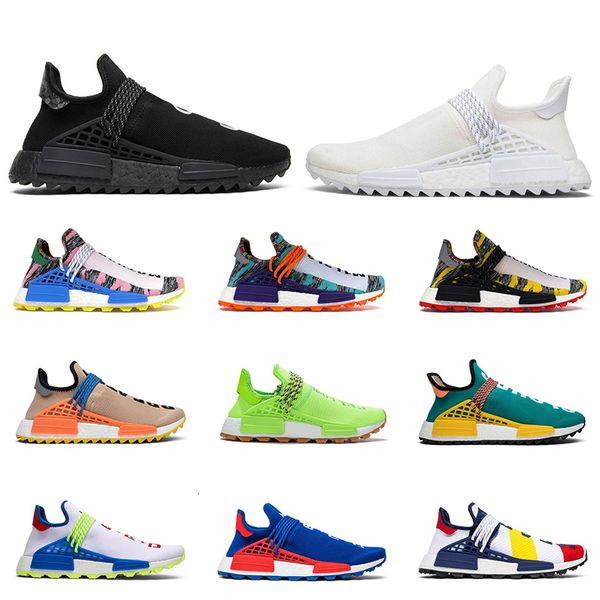 

new human race hu pharrell williams men women running shoes nerd black blank canvas homecoming solar pack mother mens trainer sports sneaker