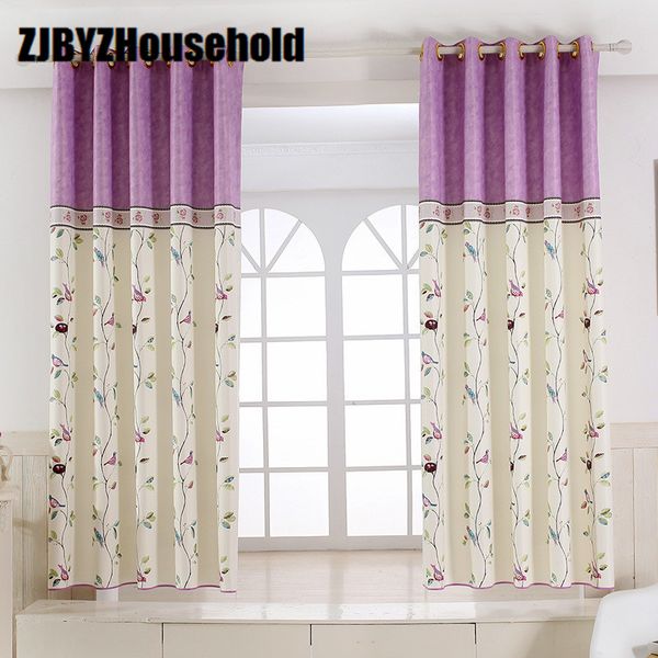 2019 American Garden Bird Splicing Children Curtain White Silk Half Shade Printing Short Curtains For Bedroom Small Window From Fair2015 89 77