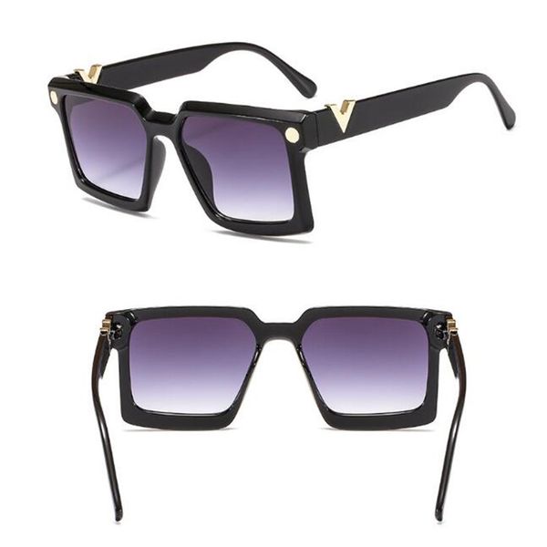 

kapelus square fashion sunglasses coated color glasses a1793, White;black