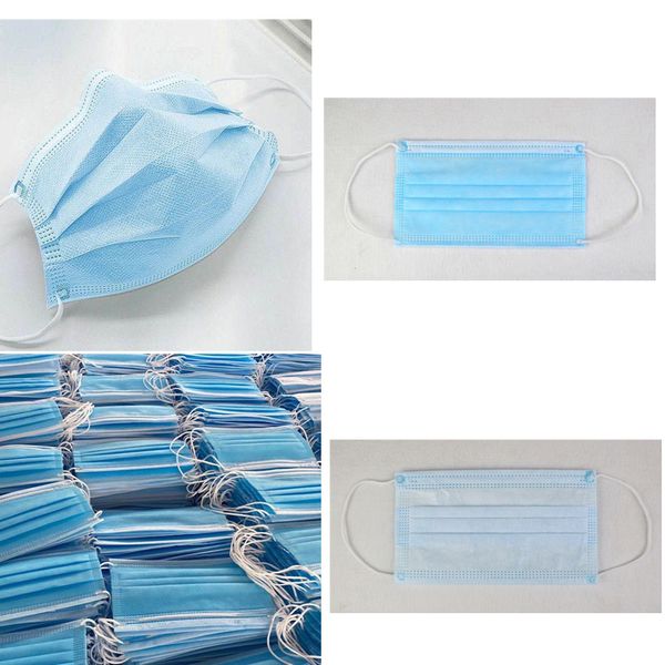 

face mask dhl delivery immediately disposable face masks with elastic ear loop 3 ply breathable for blocking dust air anti-fog mask