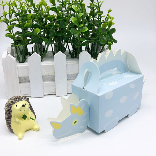 

10pcs / серия дизайн динозавр candy box джунгли party gift box baby shower картонная день рождения для вечеринок