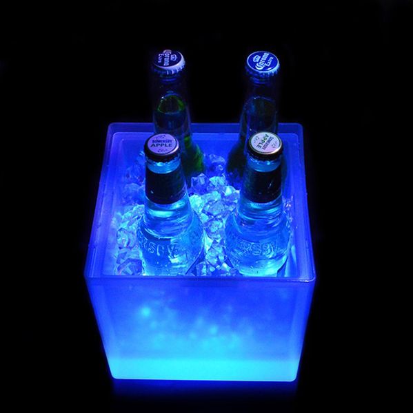 

bar beer plastic bilayer structure led ice bucket luminous ice pail ice cooler