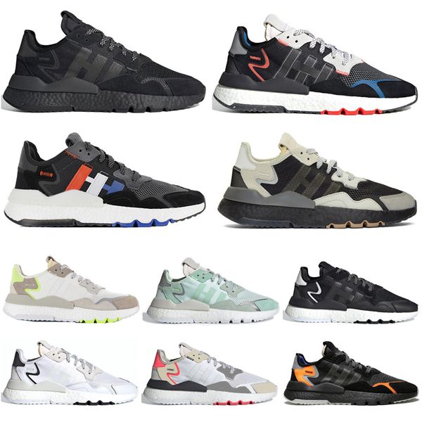

Fashion Nite Jogger 3M Reflective Running Shoes Beige Black ICE MINT TRACE PINK Footwear White Women Mens Trainer Sports Sneakers 36-45