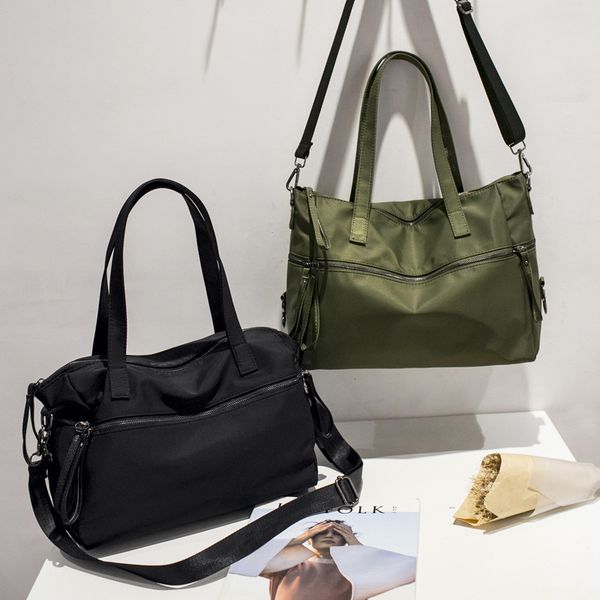 

large canvas shoulder bag ladies handbag men's travel bag nylon portable sports fitness waterproof