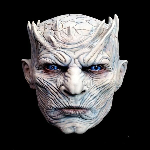 

горячий новый кино игра престолов маска хэллоуина король ночи лицо ночь re латексная маска зомби взрослые косплей трон костюм партии маска